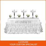 Fancy Decorative Wedding Rosette and Tulle Tulle Table Skirt thumbnail-3