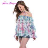 Wholesale Summer Floral Off Shoulder One Size Ladies Beach Dress thumbnail-2