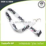 Wholesale 2017 Hot Sale Custom Polyester Printing White Lanyard Clip