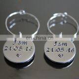 Manufacturer Wholesale Custom Any Word Stamped Wine Glass Charms for Wedding Party