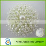 Fashion pearl beads handmade beads button for lady shoes