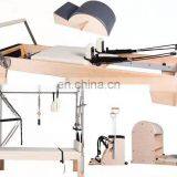 Набор для пилатеса из 5 элементов. Elian Pilates Reformer Machine. Белая деревянная кровать для пилатеса для домашней и студийной практики. 100 видов упражнений. thumbnail-2