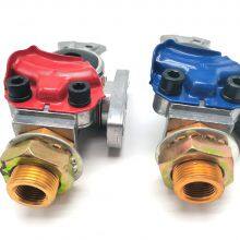 Gladhands With Valve Switch Die Cast Aluminum Valve Glad Hands Universal Air Hose Brake Coupling Connector Handshake Kit for Truck Semi Trailer Tractor RV thumbnail-4