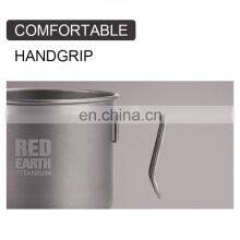 GiNT 440ML Home Office Cafe Portable Light Weighted 100% Titanium Cup Coffee Mugs With Handle thumbnail-4