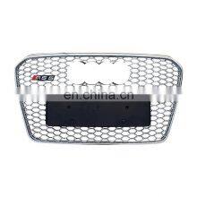 RS5 Front Bumper Grille for Audi A5 B85 Chrome Silver Black High Quality Center Honeycomb Mesh Grill 2012-2016 thumbnail-5