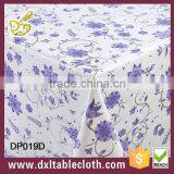 2015 Purple Style Fresh Clear Rosettes PVC Wedding Tablecloth