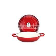 Classic Red Cooking Pot Wholesale Kitchen Enamel Cast Iron Cookware thumbnail-4