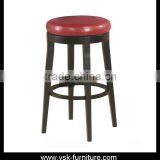BC-085 Red Color Genuine Leather Bar Stool thumbnail-1