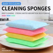 Double-sided Dish Washing Towel Bowl Pot Pan Cleaning Sponges Wash Scouring Pads Cleaner Kitchen Clean Tool thumbnail-1