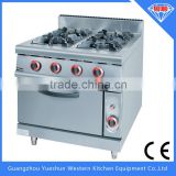 China factory retail high quality gas range with 4 burner & electric oven