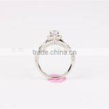 White Gold cz Ring 925 Silver Samples Enagegement Stone Ring Designs for Girlfriend thumbnail-6