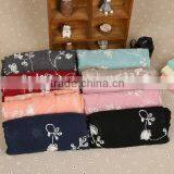 Wholesame Cotton Flower Embroidery Designs Women Hijab Scarf thumbnail-5