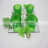 candle holder for wedding,garden decorations,green candle holder