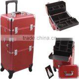Rolling Makeup Case Pro Cosmetic Hair Stylist Storage Wheeled Trolley thumbnail-2