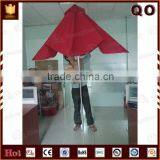Ooutdoor Use Red Fabric Material Wooden Beach Umbrella With Logo thumbnail-5