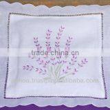 100% Cotton Hand Embroidery Lavender Bag