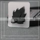 Hand Embriodery Designs Black Leaf TPU Patch for Clothing Bag Shoes