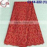 CL14-222 African Style French Lace Fabric Market in China, Multi-color Net Tulle Lace Fabric thumbnail-2