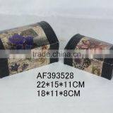 Wood Fabric China Rose Gift Jeweled Box thumbnail-1