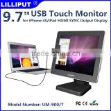 Lilliput UM-900/T 9.7" Sunlight Readable USB Touch Screen Monitor With IP62 and VESA Mount