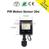 20w PIR Led Floodlight CE ROHS 3 Years Warranty
