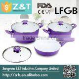 ALUMINUM FORGED CASSEROLE Purple Ceramic Cookware Set thumbnail-3