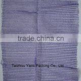 Purple PE raschel mesh bag onion rachel knitted bag