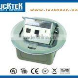 Multifunctional Floor Power Socket With AU Power and Network, Stainless Steel