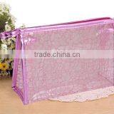 High-end Customized Zipper Mesh Cosmetic Bag,Transparent Travel Pouch Mesh thumbnail-2