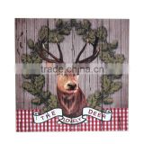 Home Decor Wooden Wall Printing With Deer Wall Decor