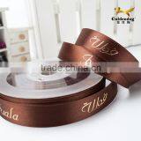 brand name printed ribbon in satin ribbon