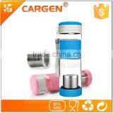 Silicone Sleeve Plastic Sport Tea Strainer Water Bottle thumbnail-5