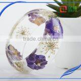 Pine Needles Inside Transparent Clear Acrylic Bangle Stand thumbnail-4