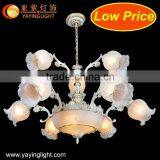 American Vintage Chandelier, All-copper Living Room Dining Chandelier, Penthouse Villa Glass Chandelier