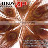 CHINAZP Factory Bulk Sale Top Selling Dyed Brown Trimmed Short Peacock Feathers for Clothes Accessories thumbnail-3