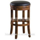 China Furniture Export Sale Antique Wooden Round Bar Stool no Backrest thumbnail-1