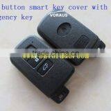 New Car Key To 3 Button Smart Key Cover With Emergency Key