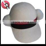 Wool Felt Hat With Fur Ball thumbnail-4