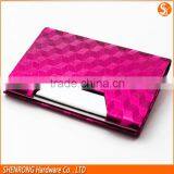 PU Leather Name Cards Credit Cards Use Card Holder Stainless Steel Material