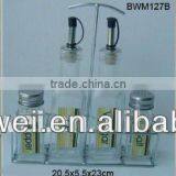 4pcs Glass Transparent Jar Used for Spice