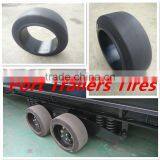 Press-on Solid Rubber Tire for Foklift High Quality Smooth Tread Tire 12 x 4 1/2 x 8 Inch
