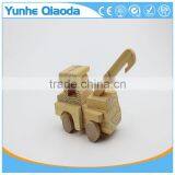 Wood 3D Vehicle Mini Pullze Crane r 3D Woodcraft Kit Assemble Paint DIY 3D Puzzle Toys for Kids Adults the Best Birthday Gift