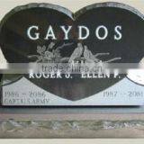 Heart Shaped Black Polished Stone MONUMENT thumbnail-1