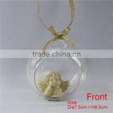 7.5*7.5*8.5 Angel Glass Hanging Ball thumbnail-1