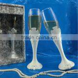 Resin Cross Decorative Champagne Toasting Flutes thumbnail-1