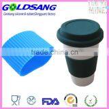 Coffee Cup Latte Cappuccino Glass Tumbler Silicone Sleeve thumbnail-5