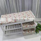 Wood Shoe Rack With Cushion thumbnail-1