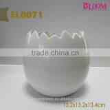 Indoor Egg Shaped Ceramic Flower Pot thumbnail-2