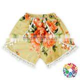 Tassel Floral Tribal Bohemian Hot Casual Beach Pom Pom Shorts Baby thumbnail-1