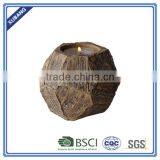 Poly Resin Promotion Wood Carving Finish Candle Holder thumbnail-3